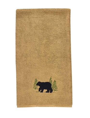 Black Bear Terry Bath Towel - Park Designs - The Fox Decor